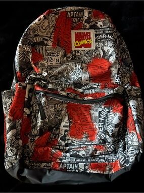 Marvel Red and Black Comic-Panel Backpack